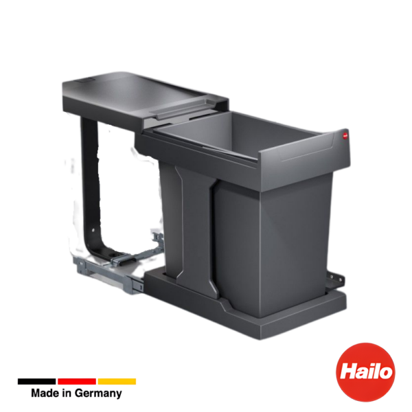 Bote de basura Hailo AS TANDEM SOLO 20L Automático- Gris Oscuro
