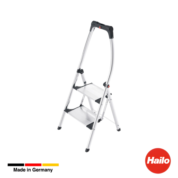 Escalera de 2 Peldaños Hailo K100 TopLine de Aluminio