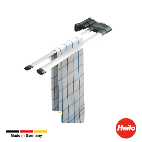 Riel extraible doble para secar toallas Secco Alu Line