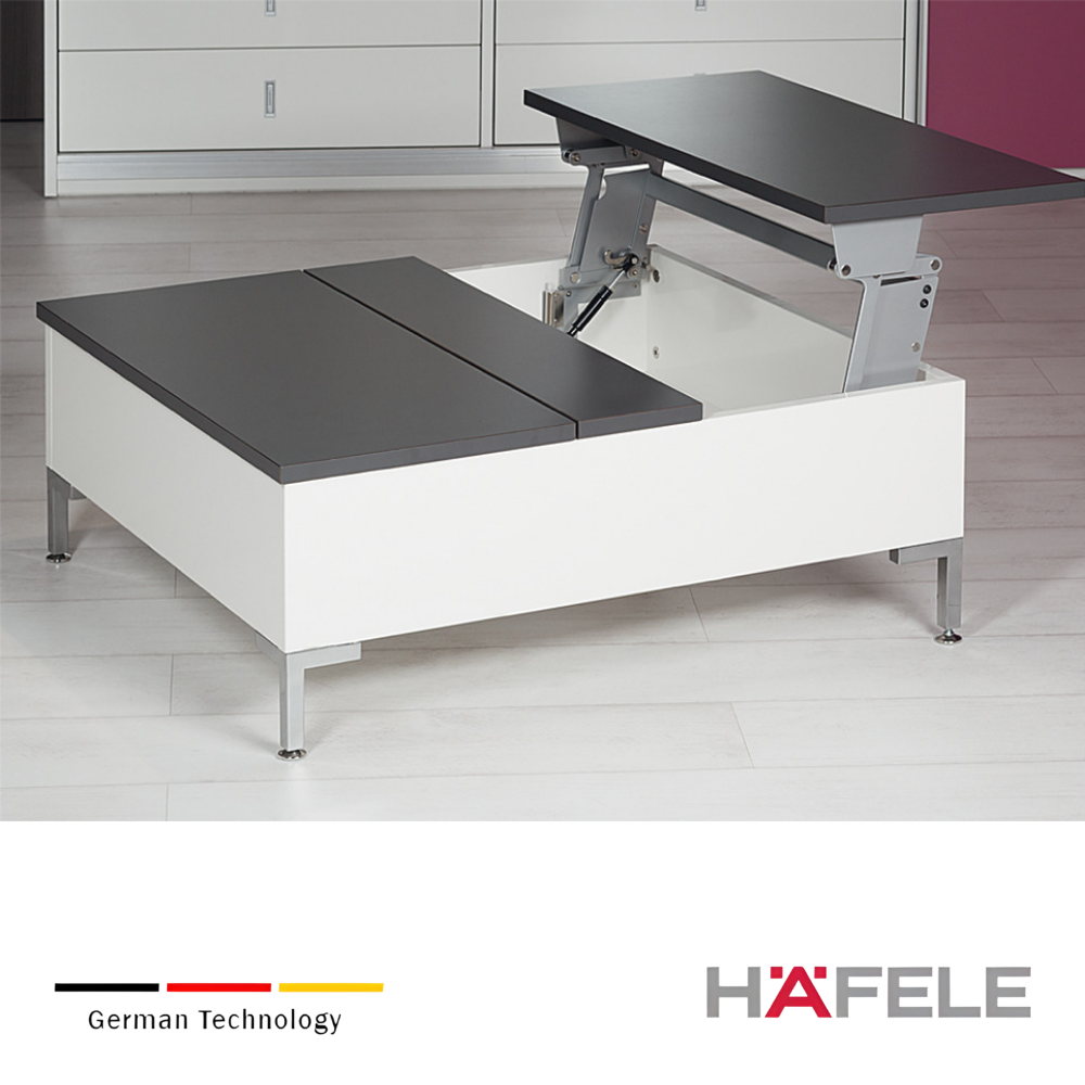 Herraje giratorio de mesa Hafele Tavoflex con amortiguacion de cierre integrada 1