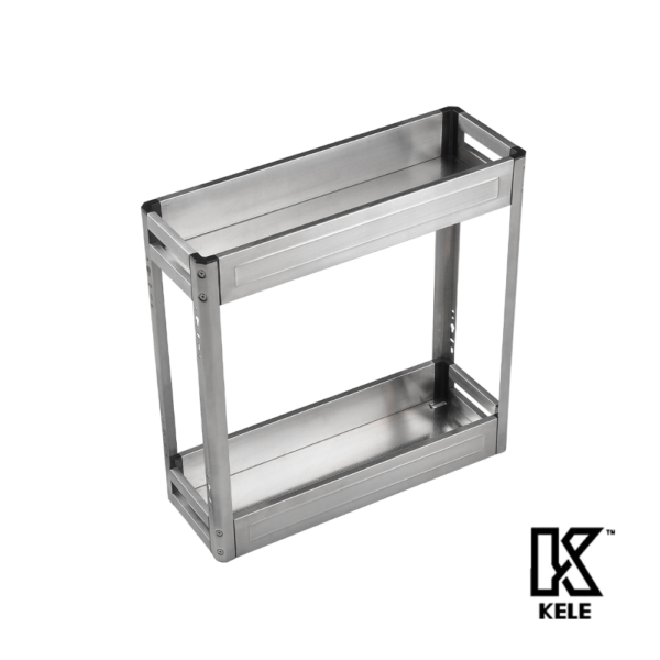 KELE Botellero De 2 Niveles Con Cierre Suave Acero Inoxidable 100X425X480 MM