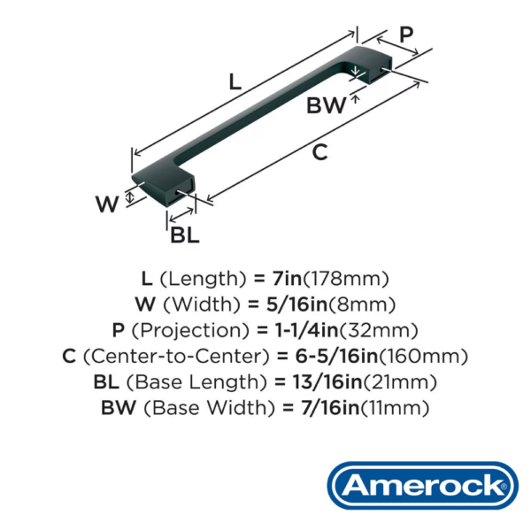 Alternative view of Jaladera Riva 160 mm Amerock