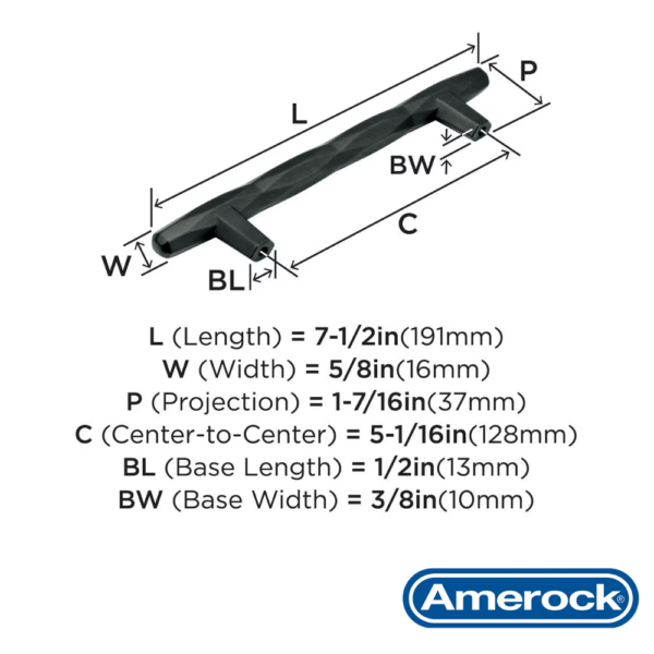 Alternative view of Jaladera St. Vincent 128 mm Amerock