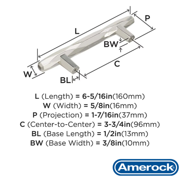 Alternative view of Jaladera St. Vincent 96 mm Amerock