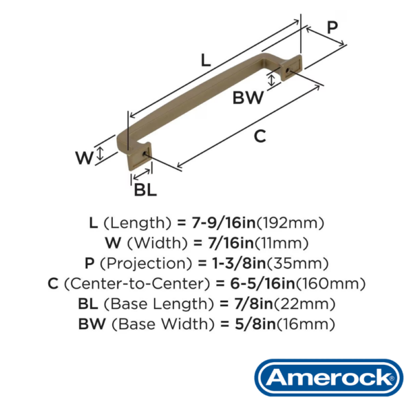 Alternative view of Jaladera Westerly 160 mm Amerock