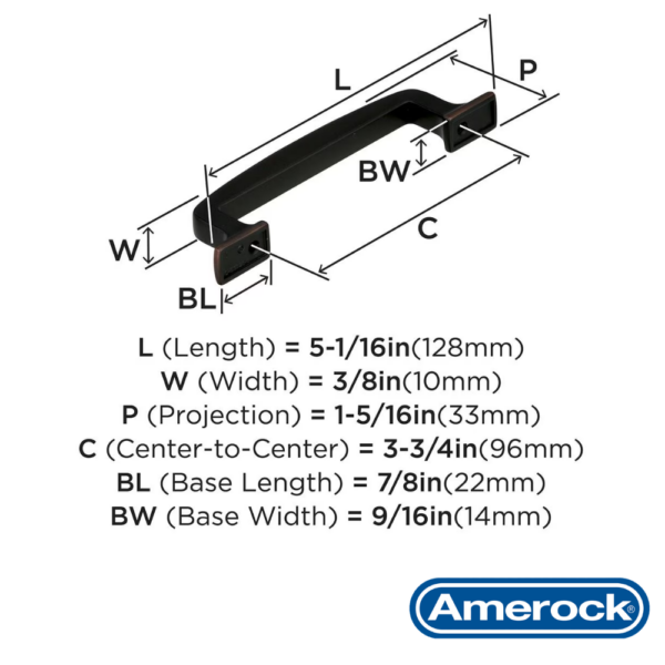 Alternative view of Jaladera Westerly 96 mm Amerock
