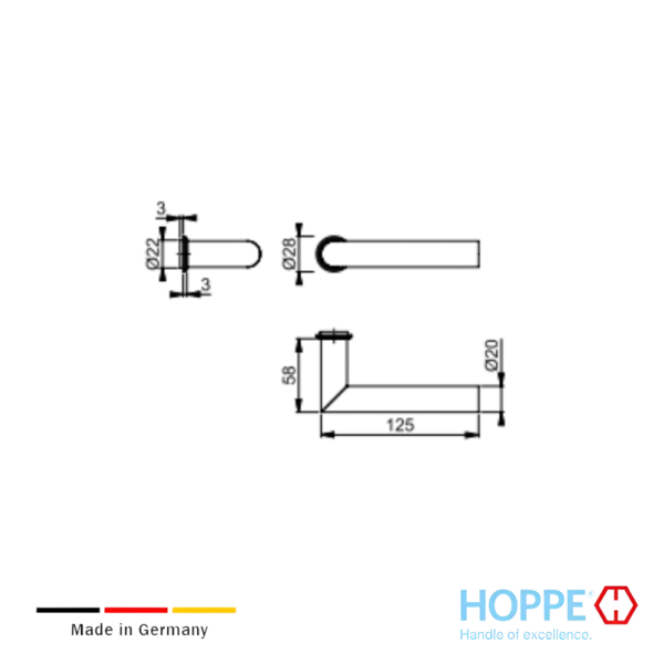 Alternative view of Juego De Manijas HOPPE Amsterdam Para Puerta Interior