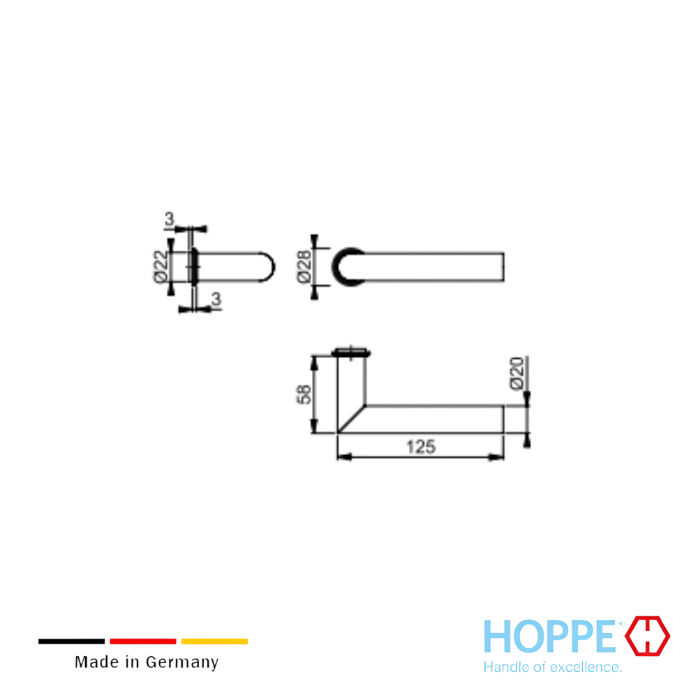Juego De Manijas HOPPE Amsterdam Para Puerta Interior 6