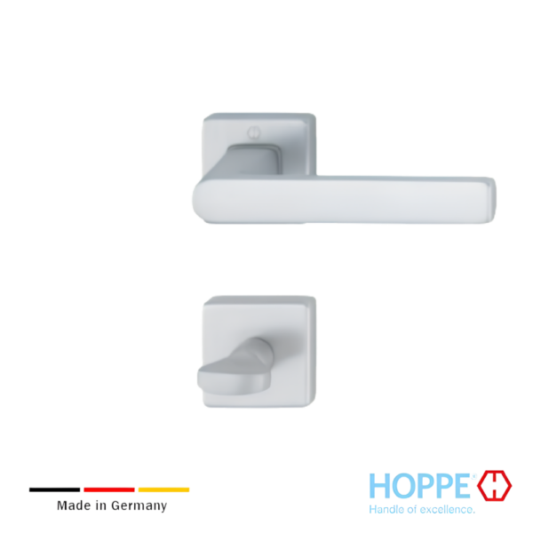 Juego De Manijas HOPPE Brindisi Cromado Mate Para Baño
