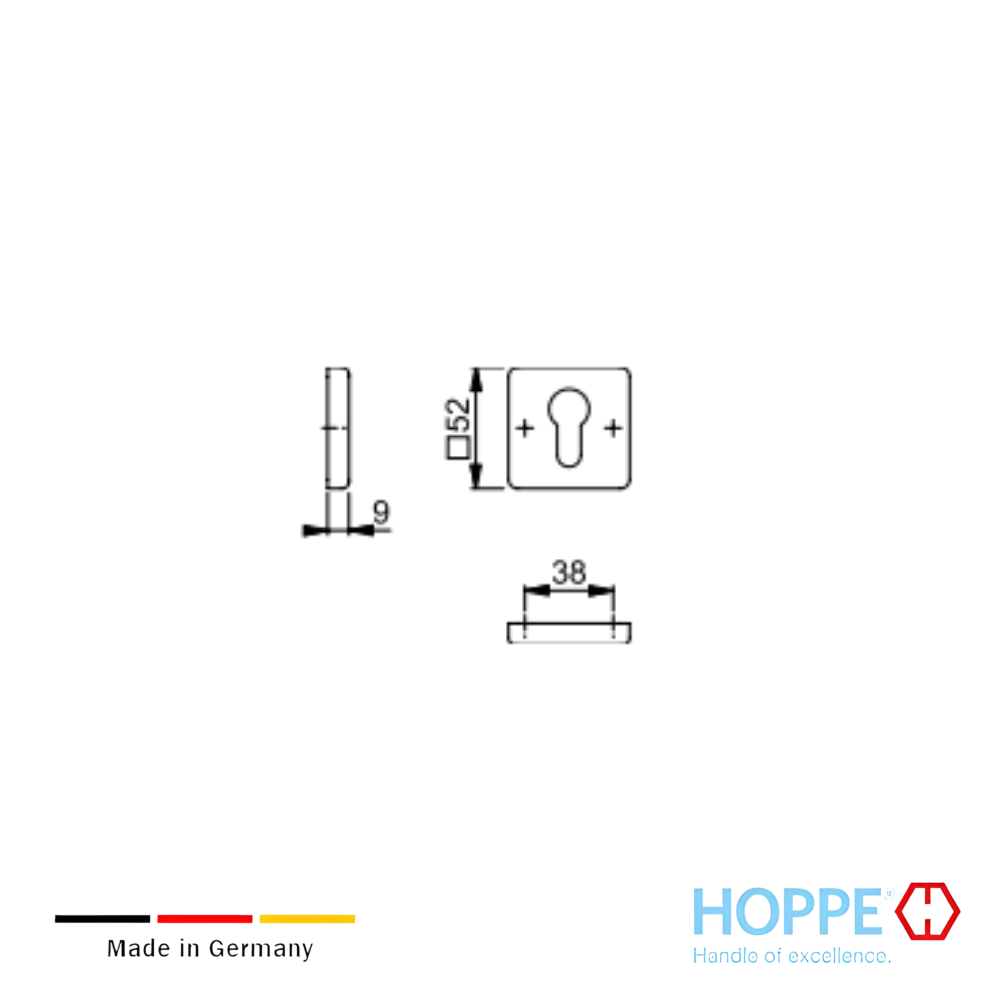 Juego De Manijas HOPPE Dallas Para Puerta Interior (11) Juego De Manijas HOPPE Dallas Para Puerta Interior 11