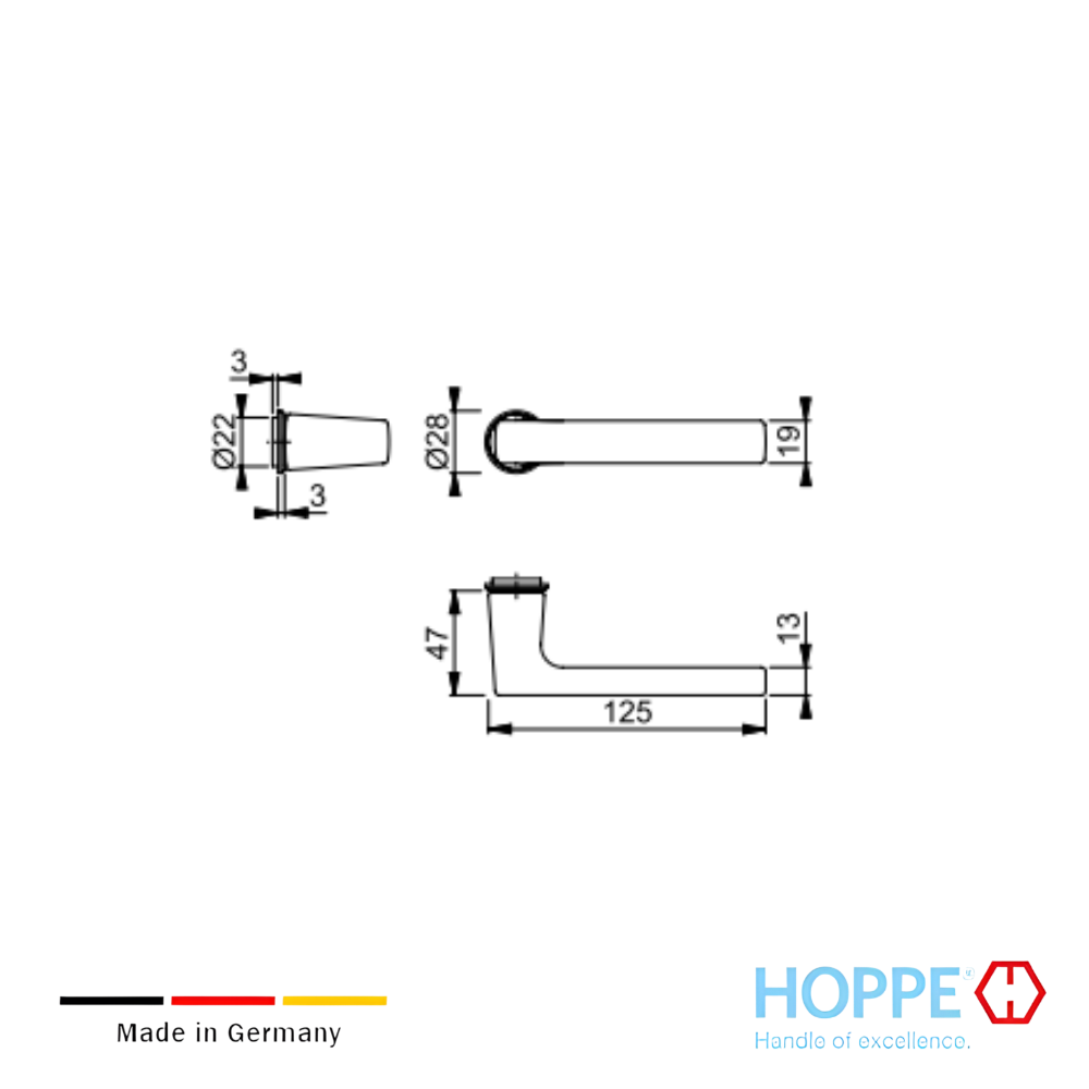 Juego De Manijas HOPPE Dallas Para Puerta Interior 7