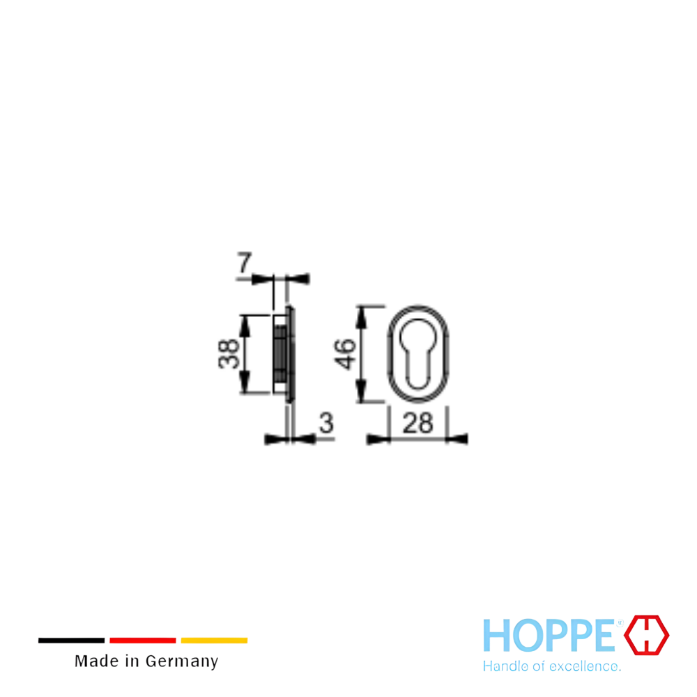 Juego De Manijas HOPPE Dallas Para Puerta Interior (8) Juego De Manijas HOPPE Dallas Para Puerta Interior 8