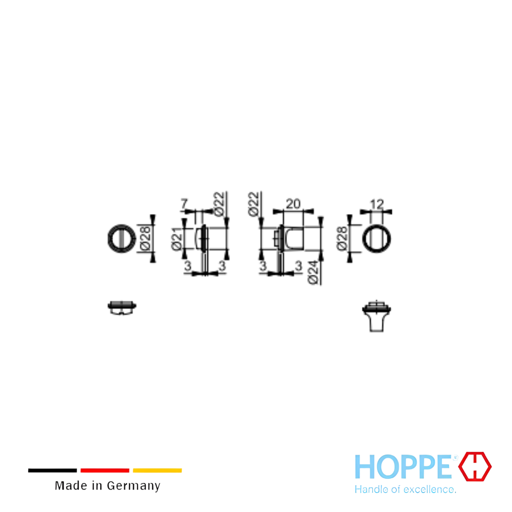 Juego De Manijas HOPPE Dallas Para Puerta Interior 9