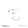 Juego De Manijas HOPPE Utrecht Inox Mate Con Bocallave PZ 2 1