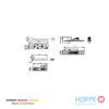 Juego de accesorios para bisagra de piso acero inoxidable satinado HOPPE (1) Juego de accesorios para bisagra de piso acero inoxidable satinado HOPPE 1