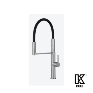 KELE Mezcladora Monomando Cuello Flexible Y Reversible Para Fregadero Acero Inoxidable 304