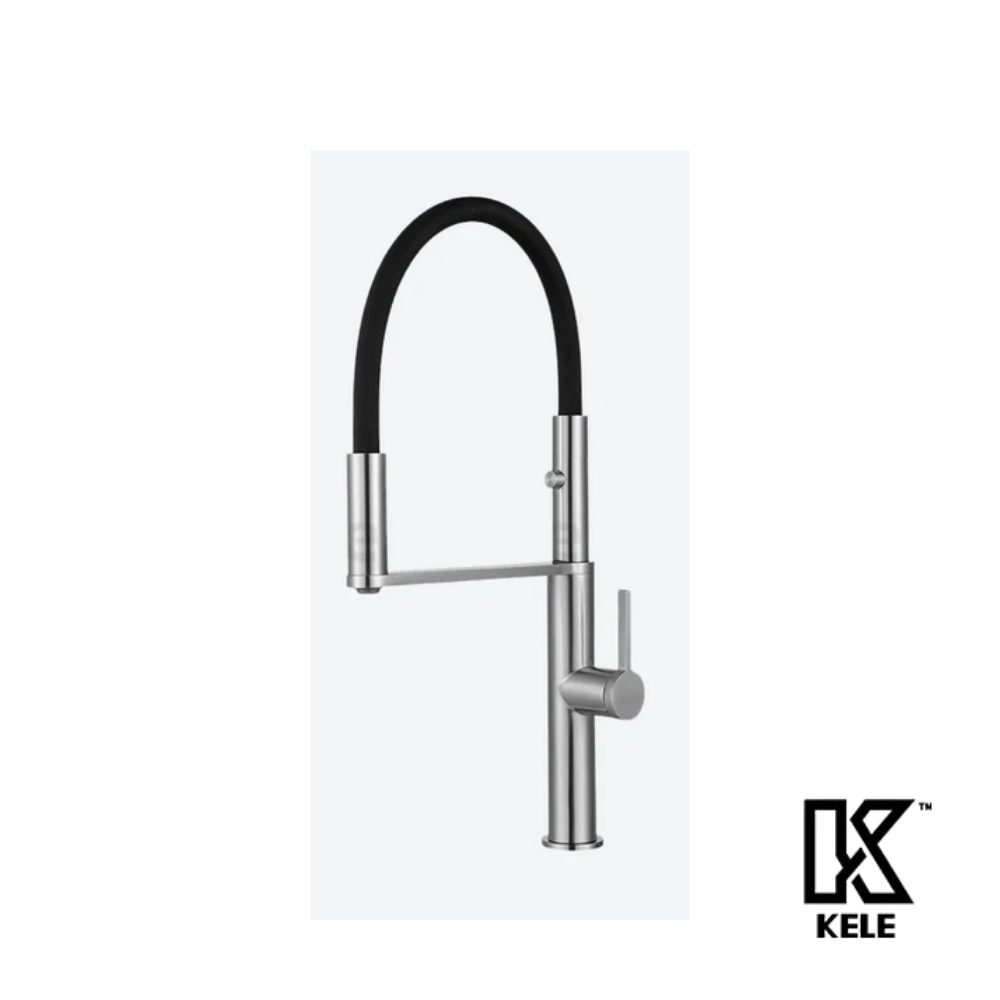 KELE Mezcladora Monomando Cuello Flexible Y Reversible Para Fregadero Acero Inoxidable 304 KELE Mezcladora Monomando Cuello Flexible Y Reversible Para Fregadero Acero Inoxidable 304