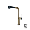 KELE Mezcladora Monomando Extraíble K Faucets Para Fregadero Acero Inoxidable Dorado Negro