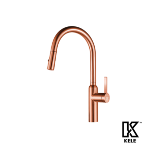 KELE Mezcladora Monomando K Faucets Para Fregadero Acero Inoxidable 304 Oro Rosa