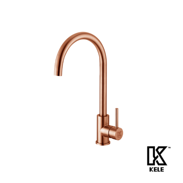 KELE Mezcladora Monomando K Faucets Para Fregadero Acero Inoxidable 304 Oro Rosa