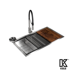 KELE Paquete GO 3 Tarja Cuadra Con Mezcladora Y Glass Rinser