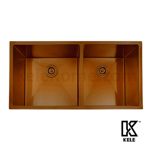 KELE Tarja Cuadra Rose Gold Doble Tina Con Accesorios 940X483 MM Calibre 16