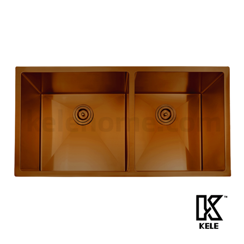 KELE Tarja Cuadra Rose Gold Doble Tina Con Accesorios 940X483 MM Calibre 16