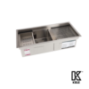 KELE Tarja De Acero Inoxidable 304 Doble Tina Submontar 940X450X254 MM Calibre 16