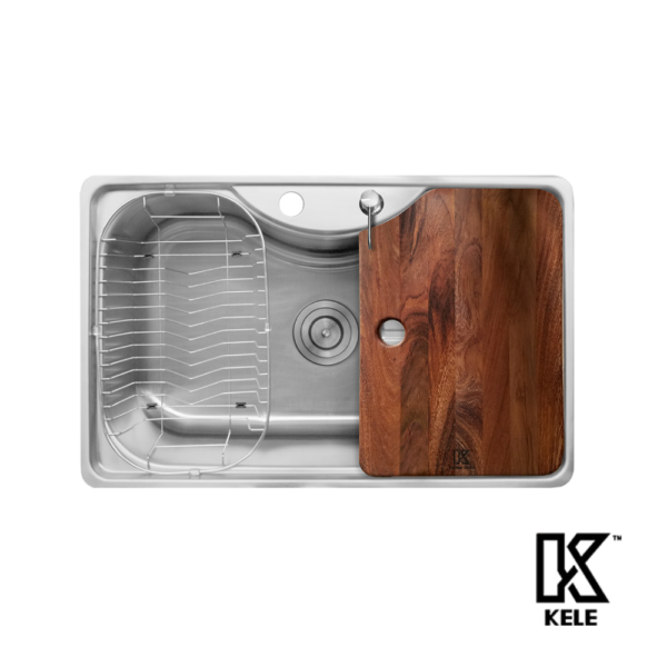 KELE Tarja Empotrar 1 Tina Acero Inoxidable 304 Con Accesorios 750X480X220 MM