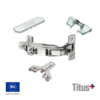 Kit Bisagra Titus ST 170° Con Taquetes + Base 0 mm + Tapa + Glissando