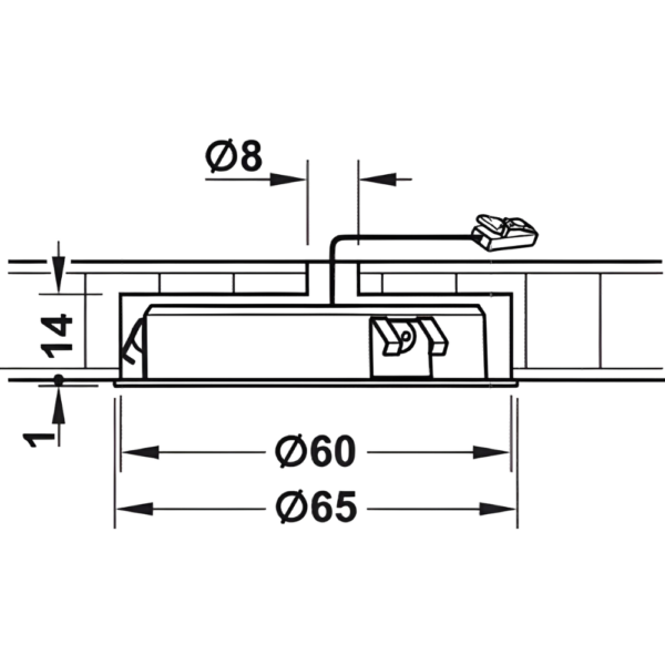 Alternative view of Lampara para empotrar Redonda Embutir 24V/3,25W 3000K