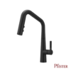 Monomando Para Cocina Pfister Asari Negro Mate Con Acero Inoxidable