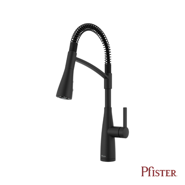 Monomando Para Cocina Pfister Kwan Negro Mate