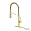 Monomando Para Cocina Pfister Bruton Culinario Oro Cepillado
