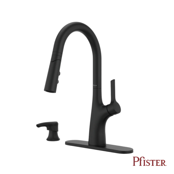 Monomando Para Cocina Pfister Ceylon Negro Mate