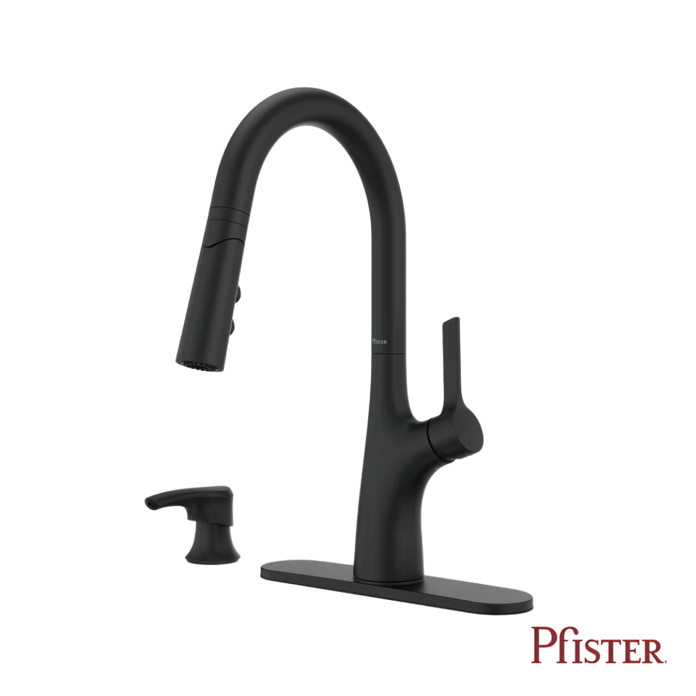 Monomando Para Cocina Pfister Ceylon Negro Mate 1