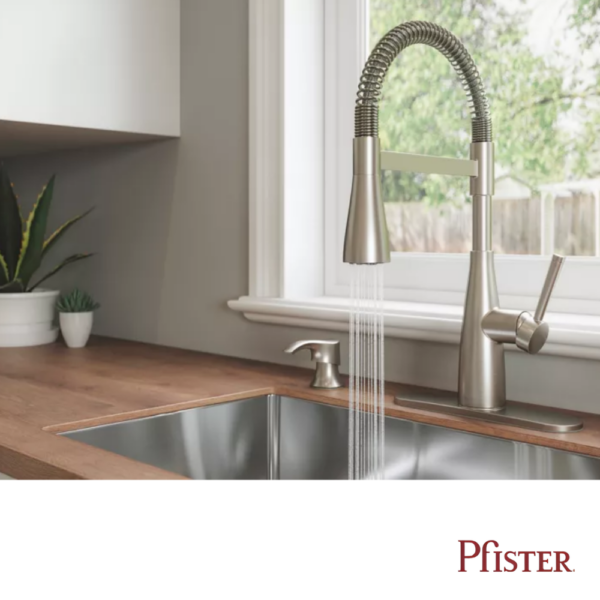 Alternative view of Monomando Para Cocina Pfister Raya Pull Down Cromo Pulido