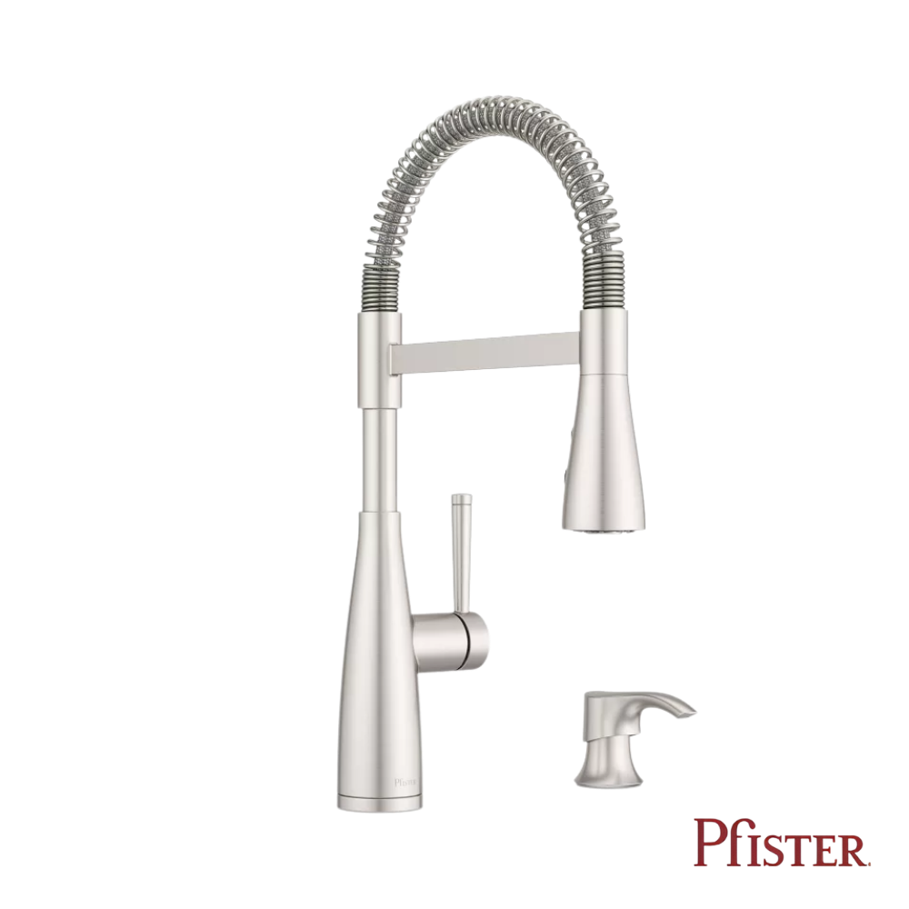 Monomando Para Cocina Pfister Raya Pull Down Cromo Pulido