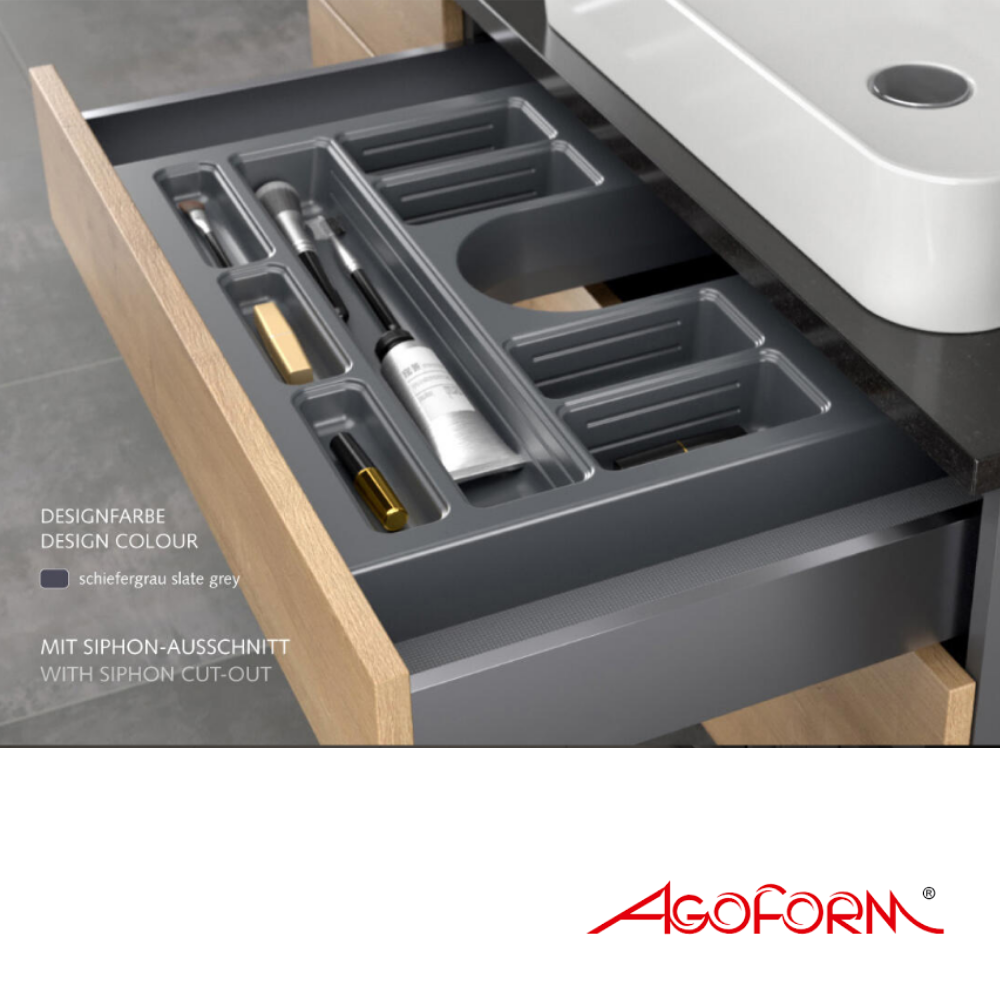 Organizador De Baño Saphir Negro Para Gabinete De 35 Cm Agoform (1) Organizador De Bano Saphir Negro Para Gabinete De 35 Cm Agoform 1