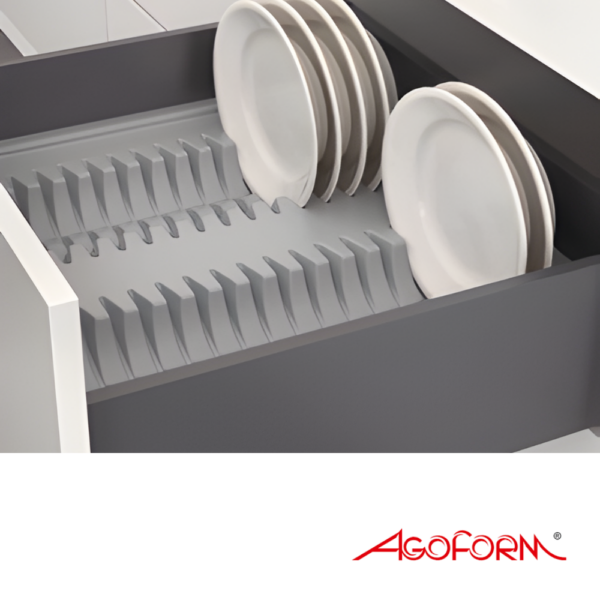 Alternative view of Organizador De Platos Gris Pizarra Agoform