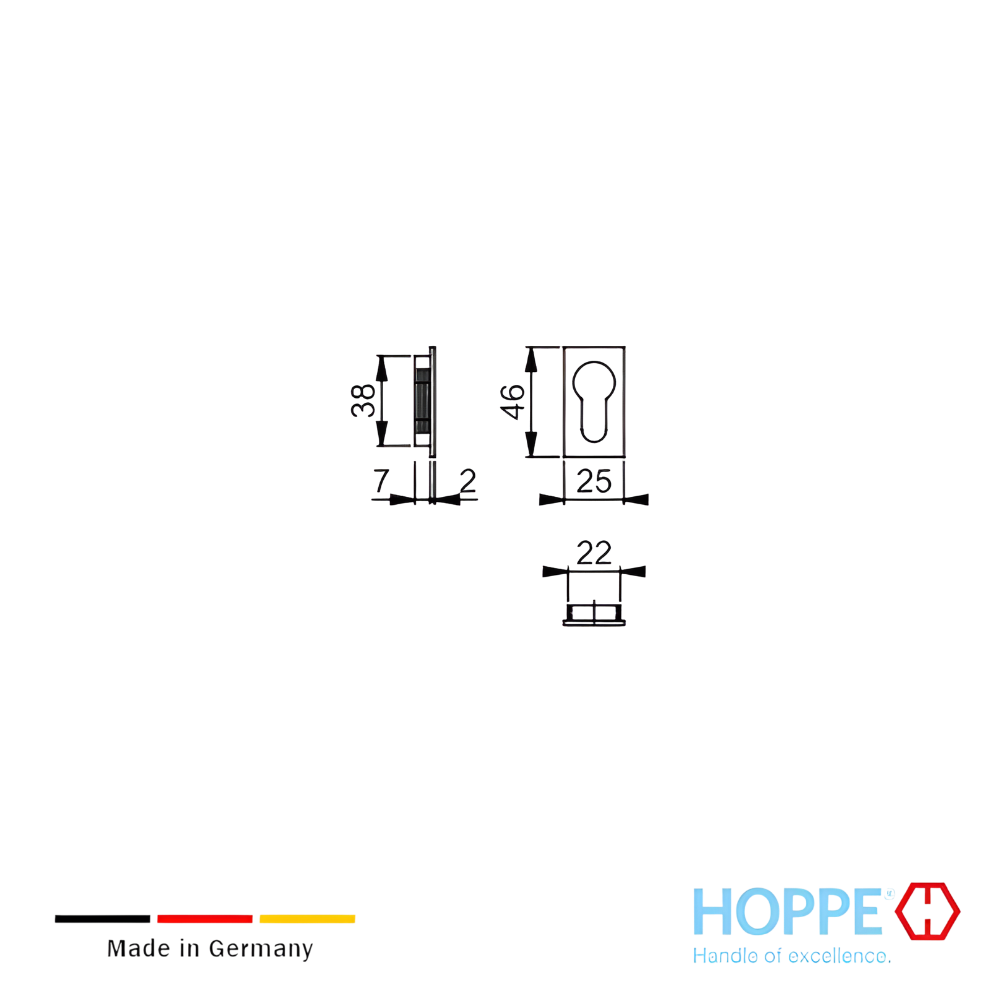 Par De Bocallaves HOPPE Toulon Para Puerta Interior 4