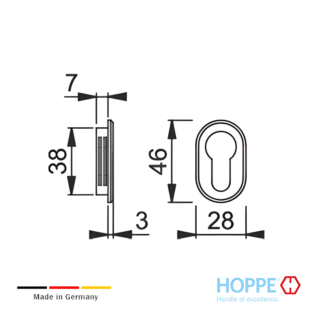 Par De Mini Bocallaves HOPPE Amsterdam Para Puerta Interior 3