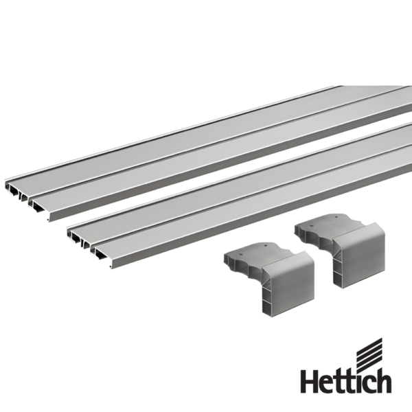 Perfil De Rodadura Doble Hettich SlideLine M 2500 mm