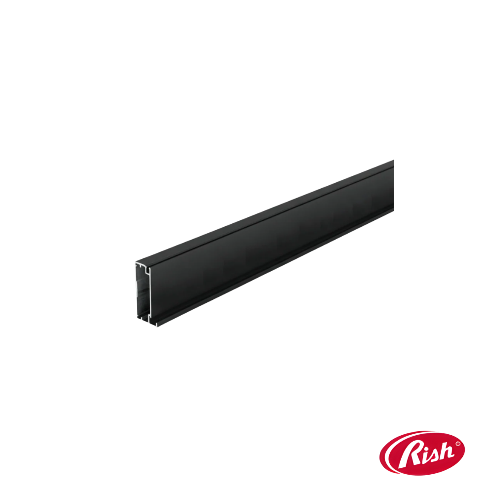 Perfil Para Puerta 20x45 Con Burlete Negro Mate Perfil Para Puerta 20x45 Con Burlete Negro Mate