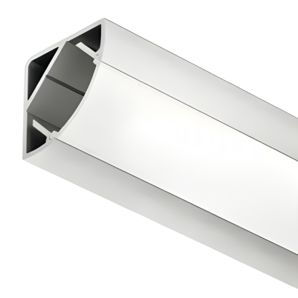 Perfil angular de aluminio para bandas LED 2500mm - Plata anodizado