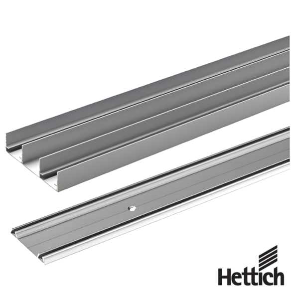 Perfiles Para Sistema Corredizo Hettich SlideLine 16 3000 mm Plata