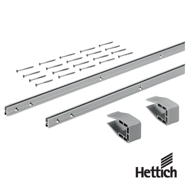 Perfiles Para Sistema Corredizo Hettich SlideLine M Set 2500 mm