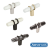 Perilla Carrione 64 mm Amerock Blanco Mármol / Níquel Pulido 6 Perilla Carrione 64 mm Amerock Blanco Mármol / Níquel Pulido - Thumbnail Image 1