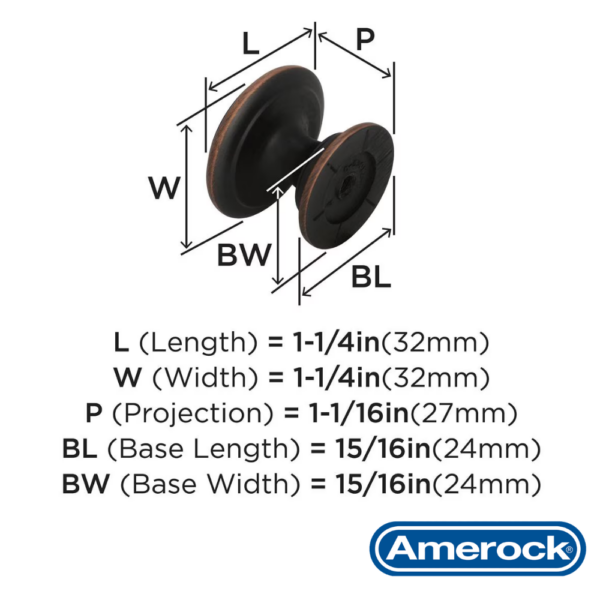 Alternative view of Perilla Ravino 32 mm Amerock ORB