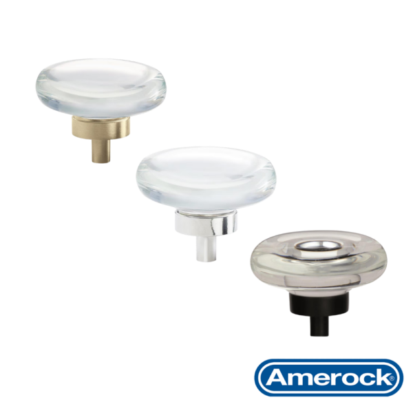 Perilla Glacio 44 mm Amerock Vidrio Transparente